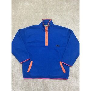 Vintage Pacer Fleece Pullover Mens Medium Blue Orange Outdoors